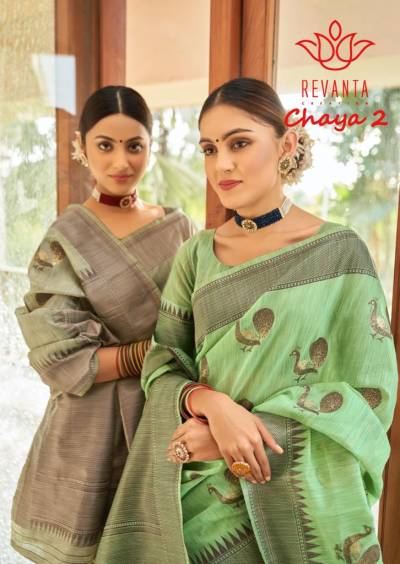 Chaya Vol 2 By Revanta Creation Fancy Linen Cotton Sarees